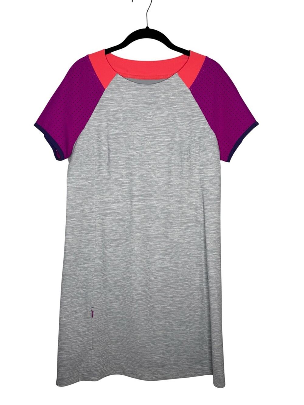 TITLE NINE / Unconventional athletic dress heather gray purple short sleeve / M